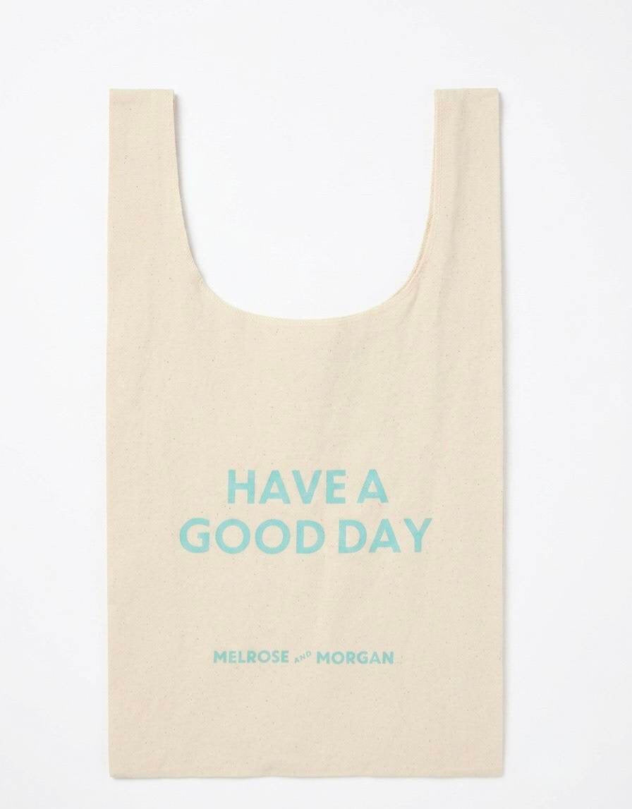 Market bag［HAVE A GOOD DAY(ロゴカラー/ブルー］