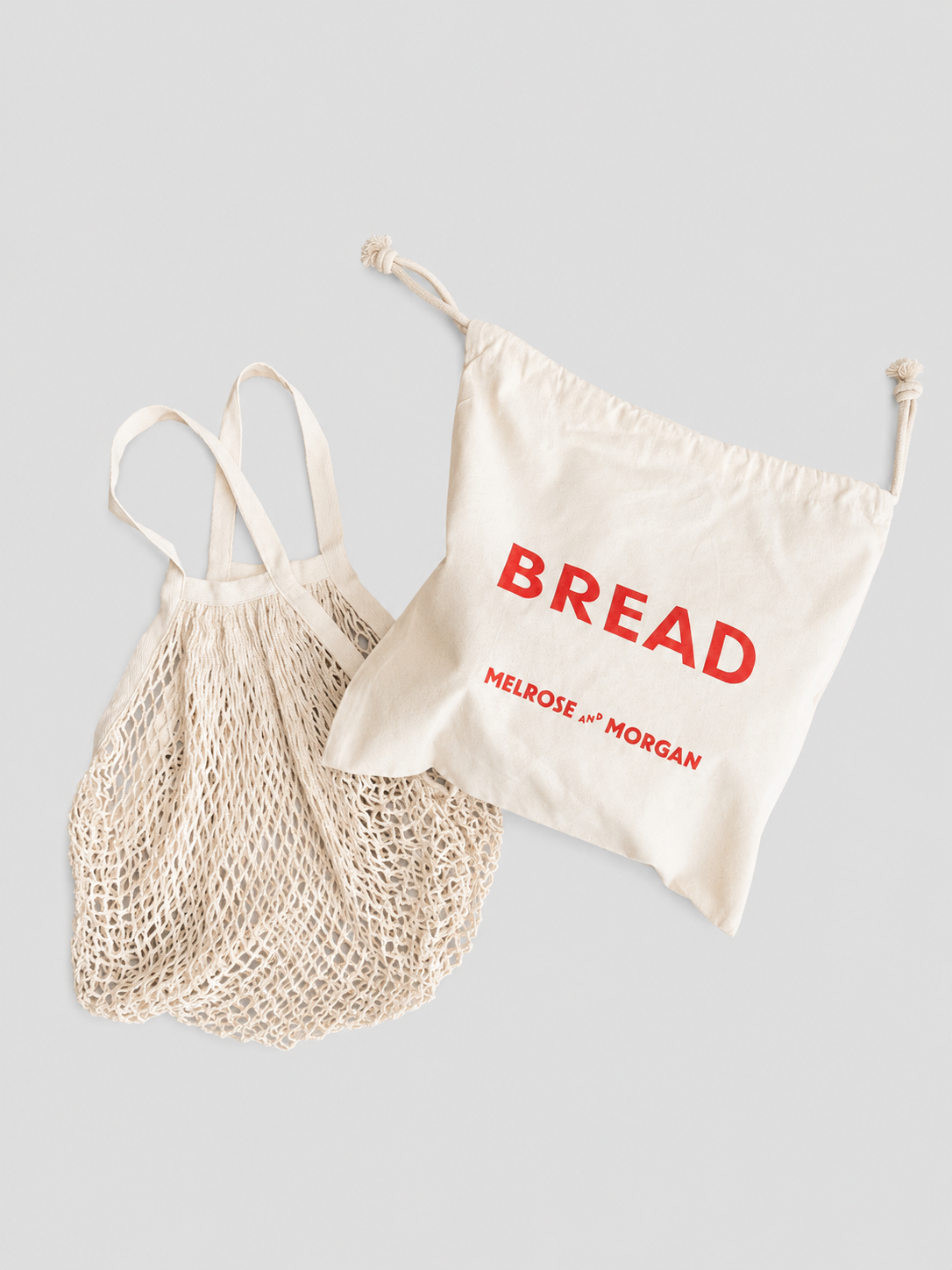 ネットバッグ コットン巾着付き［BREAD］